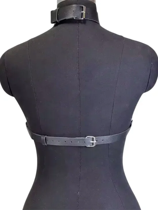 Women Bondage Body Lingerie Goth Crop Top Harness - Picture 2 of 4